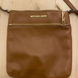 Michael Kors - Brown Leather Crossbody Bag with Gold Hardware